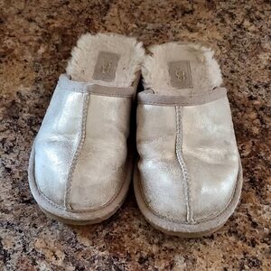 UGG Shimmering Silver Kids Slippers